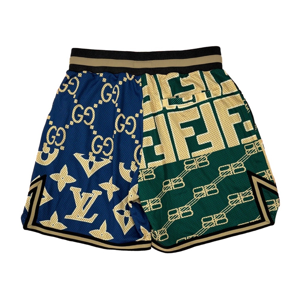 NWT Gucci x Louis Vuitton Monogram Blue/Green Shorts Market Studios Men’s Small